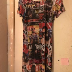 Super long sheer rapper shirt